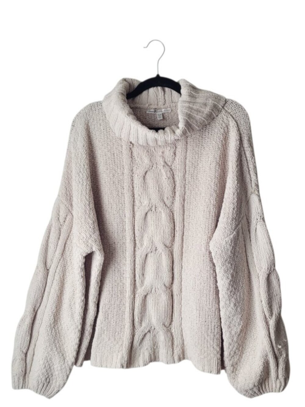 Seven7 Chenille Cable Knit Turtleneck Sweater